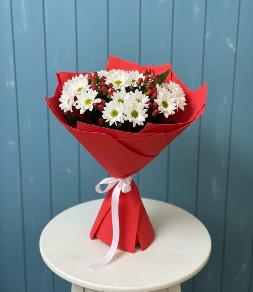 Букет цветов из: Хризантемы в Мариинске