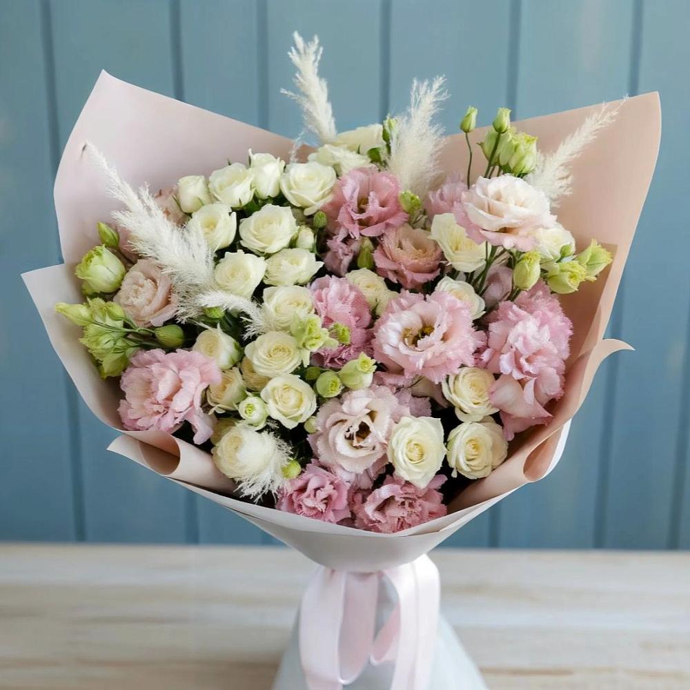 Букет цветов из: Альстромерии и Розы в Мариинске