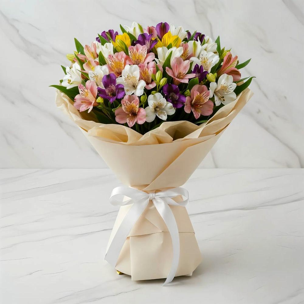 Букет цветов из: Альстромерии в Мариинске