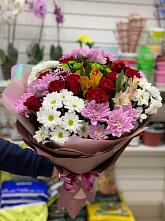 Букет цветов из:  Розы, Хризантемы и Альстромерии #REPLACE_PRED# Мариинске