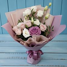 Букет цветов из:  Розы и Лизиантусы #REPLACE_PRED# Мариинске
