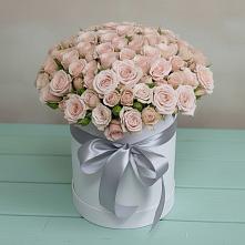 Цветочная композиция из Розы в шляпной коробке #REPLACE_PRED# Мариинске