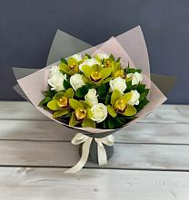 Букет цветов из:  Орхидеи и Розы в Мариинске