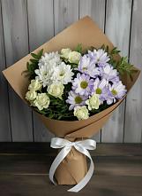 Букет цветов из:  Хризантемы и Розы в Мариинске