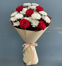 Букет цветов из:  Розы и Хризантемы #REPLACE_PRED# Мариинске