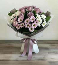Букет цветов из:  Хризантемы и Розы в Мариинске