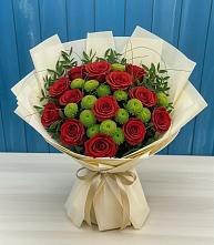 Букет цветов из:  Розы и Хризантемы в Мариинске