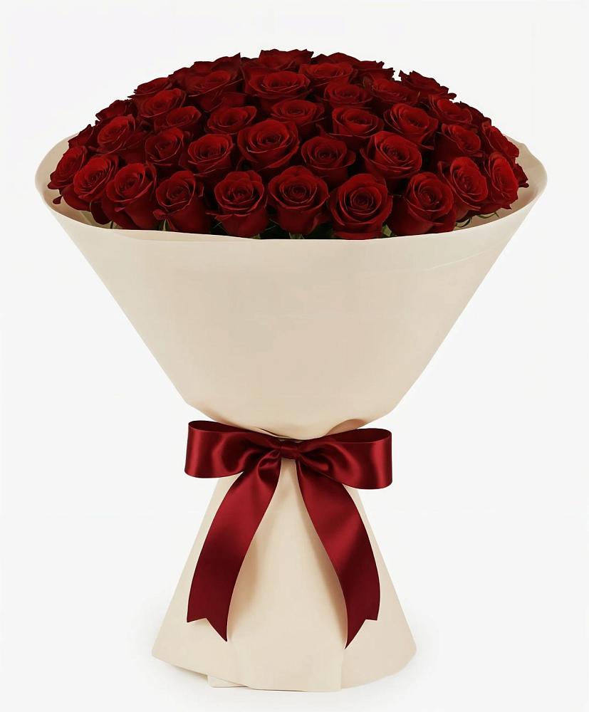 Букет 101 Бордовая роза Блэк Бакарра в Мариинске